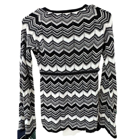 INC International Concepts Black and White Chevron Sweater - Picture 6 of 6